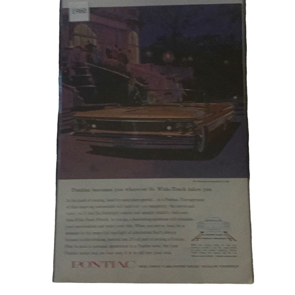 Vintage 1960 Pontiac Bonneville Convertible Ad Advertisement